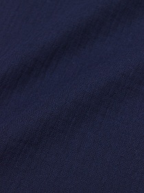 Муслин двухслойный с эффектом жатости цв.Чернильно-синий-2, СОРТ2 , ш.1.40м, хл-100%, 110гр/м.кв