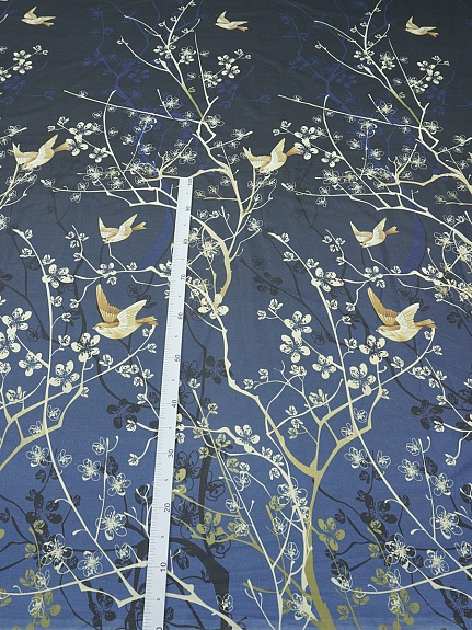 Перкаль "Легкое дыхание-птицы" градиент, (комп), СОРТ2, ш.2.2м, хлопок-100%, 110гр/м.кв