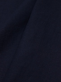 Полулен костюмный с эффектом мятости цв.Темный чернильно-синий, ш.1.5м, хлопок-70%, лен-30%