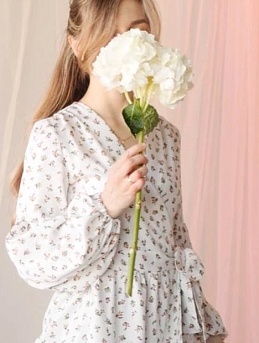 Платье из вискозы "Весенние букетики"