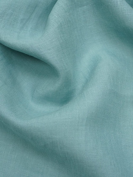 Лен постельный с эффектом мятости цв.Светло-голубой мох, ш.2.5м, лен-100%, 165гр/м.кв