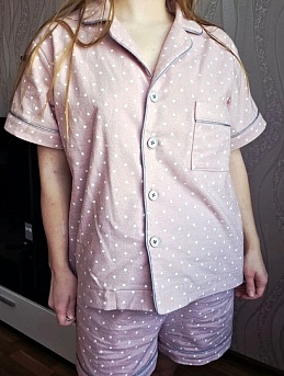 Домашний костюм из теплого хлопка "Звездопад"