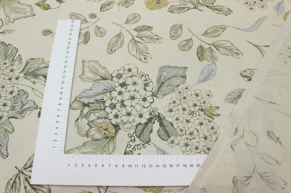 Мерный лоскут (ткань в отрезах) - Полулен "Весенний трепет" (на суровом), ш.2.2 м, лен-24%