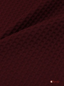 Вафельное премиум-полотно "Italy" цв.Темный бордо, ш.1.48м, хлопок-100%, 240гр/м.кв