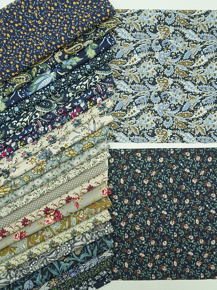 Набор тканей для рукоделия "Импортный хлопок: Архелия", 20*20 см, 25 шт