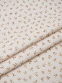 Микровельвет Цифр.печать "Нинетт" цв.молочный, ш.1.5м, хлопок-100%, 135гр/м.кв