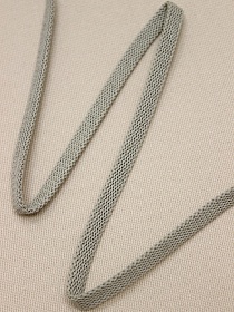 Шнур плоский цв.серый с оливковым оттенком, ш.10мм, хлопок-100%