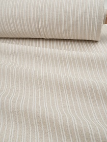 Полулен "Белые полоски" (на т.суровом), ш.1.5м, лен-30%, хлопок-70%, 140гр/м.кв