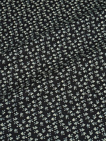 Теплый хлопок "Воздушные лютики" цв.черный, ш.1.45м, хлопок-100%, 150гр/м.кв