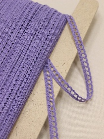 Кружево цв.лавандовая дымка, ш.08мм, хлопок-90%, п/э-10%, рис.092/27