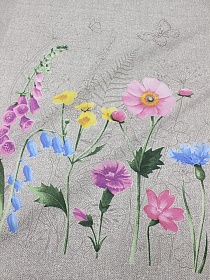 Рогожка "Летние воспоминания", ш.1.5м, хлопок-100%, 165гр/м.кв, раппорт 63см