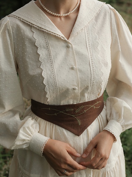 Нежное платье из Фактурного хлопка "Шарики"