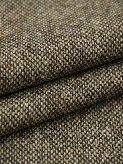 Шерсть костюмная Твид  цв.Коричнево-бежевый, ш.1.5м, шерсть-30%, п/э-70%, 270гр/м.кв