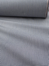 Пестроткань сорочечная "Микроклетка" цв.черный, ш.1.45м, хлопок-100%, 100гр/м.кв