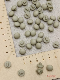 Пуговица "Грибок" пластмасса, цв.светлый серо-оливковый, 10мм