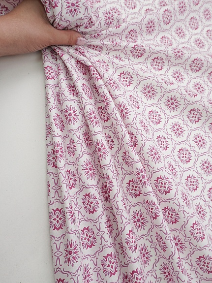 Перкаль "Вильяна" цв.малиновый, ш.1.5м, хлопок-100%, 100гр/м.кв