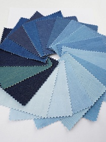 Комплект образцов "Джинс однотонный" №1