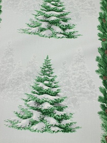 Мерный лоскут Дорожка "Снежная ель", ш.0.5м, хлопок -100%, 228гр/кв.м, раппорт 63см