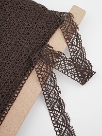 Кружево цв.шоколад, ш.30мм, хлопок-90%, п/э-10%
