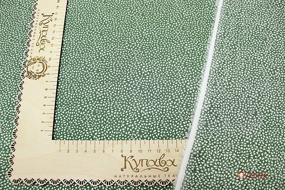Штапель "Мелкая рябь" цв.травяной, ш.1.45м, вискоза-100%, 90гр/м.кв