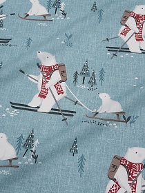 Перкаль "Медвежья прогулка", ш.1.5м, хлопок-100%, 100гр/м.кв