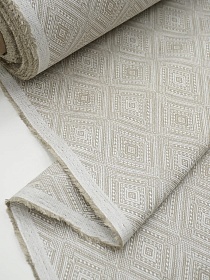 Полульняной жаккард "Бернарда" цв.суровый, ш.1.6м, лен-56%, хлопок-44%, 220гр/м.кв