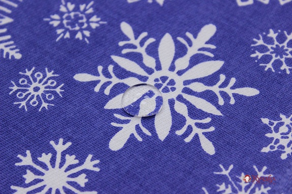 Саржа для столового белья "Снегопад" цв.синий, ш.1.5м, хлопок-100%, 178гр/м.кв