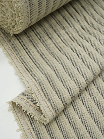 Шерсть пальтово-костюмная Твид "Полосы" цв.св.бежево-оливковый, ш.1.5м, шерсть-20%, п/э-80%