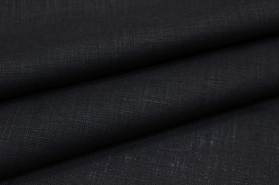 Лен костюмный цв.Черный графит, ш.1.5м, лен-100%, 190гр/м.кв