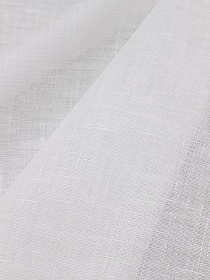 Лен декоративный Вуаль цв.белый, ш.1.5м, лен-100%, 90гр/м.кв