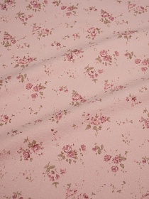 Теплый хлопок "Розовый винтаж" цв.св.лососево-бежевый, ш.1.45м, хлопок-100%, 160гр/м.кв