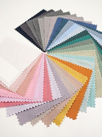 Комплект образцов "Вареный (стираный) хлопок однотонный"