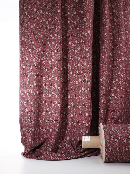 Хлопколен "Наиля" цв.терракотово-коричневый, ш.1.5м, лен-20%, хлопок-80%, 170гр/м.кв