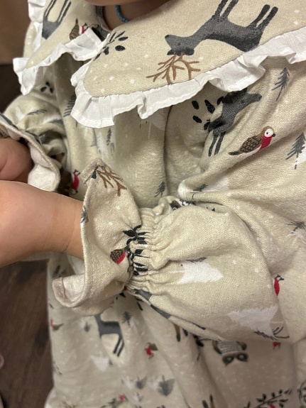 Детское платье из теплого хлопка "Герда"