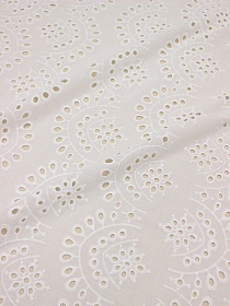 Шитье "Роксана" (фестоны с 2х сторон) цв.молочно-белый, ш.1.35м, батист, хлопок-100%, 80гр/м.кв