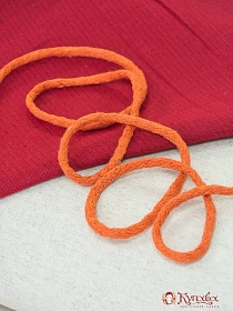 Шнур цв.кораллово-оранжевый, 5мм, хлопок-100%