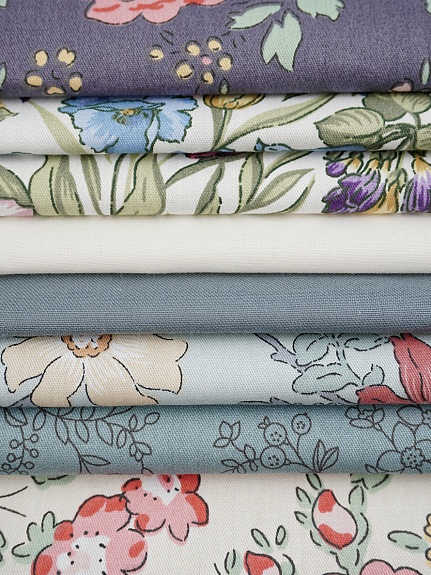 Набор тканей для рукоделия "Сатин: Богатство цветов", 45*30 см, 8 шт