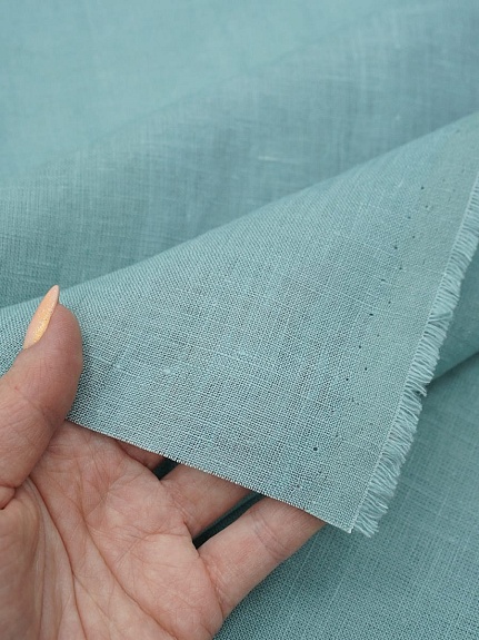 Лен постельный с эффектом мятости цв.Светло-голубой мох, ш.2.5м, лен-100%, 165гр/м.кв