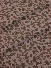 Теплый хлопок "Элиса" цв.шоколадно-коричневый с лиловым оттенком/коричневый, ш.1.5м, хл-100%