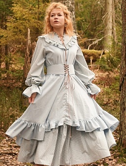 Платье из вареного хлопка и хлопка крэш