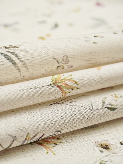 Хлопколен с вискозой Digital "Полевая флора-мелкие цветы" (комп) ш.2.5м, хл-50% вискоза-45% лен-5%