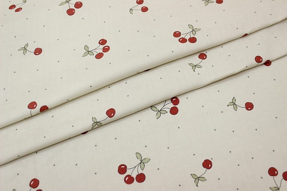 Муслин Премиум двухслойный гладкий "Сладкая вишенка", ш.2.45м, хлопок-100%, 130гр/м.кв