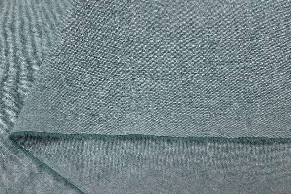 Вареный (стираный) хлопок цв.Сине-зеленая дымка меланж, ш.2.5м, хл-100%, 115гр/м.кв