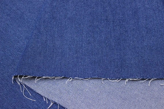 Плотная джинсовая ткань цв.Темно-синий, Сорт2, ш.1.49м, хлопок-95%, п/э-5%, 310гр/м.кв