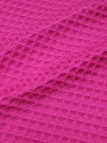 Вафельное премиум-полотно "Бохо" цв.св.розовая фуксия, ш.1.7м, хлопок-100%, 230гр/м.кв