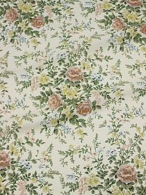 Мерный лоскут Сатин "Летний шарм" цв.бежево-молочный, ш.2.35м, хлопок-100%, 110гр/м.кв