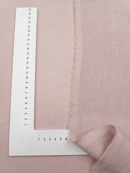 Лен постельный с эффектом мятости цв.Светлый розово-сиреневый флер, ш.2.45м, лен-100%, 165гр/м.кв