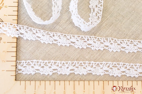 Кружево цв.белый, ш.15мм, хлопок-90%, п/э-10%, рис.016/1