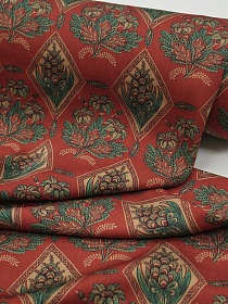 Штапель Премиум "Акмаль" цв.красный терракот, ш.1.5м, вискоза-100%, 125гр/м.кв