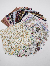 Комплект образцов "Импортный хлопок: цветочно-ягодный дизайн" №3